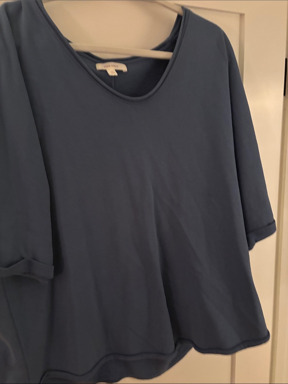 per una Blue Short Sleeve Sweatshirt